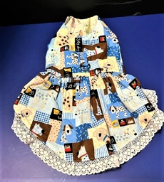 Dress with puppy pictures and lace
